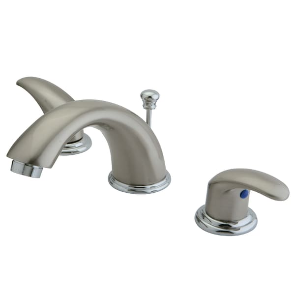8" Widespread Bathroom Faucet, Brushed Nickel/Chrome